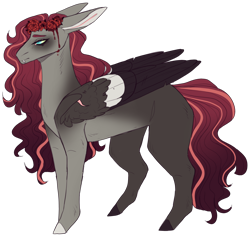 Size: 1780x1677 | Tagged: safe, artist:sleepy-nova, oc, oc only, pegasus, pony, colored wings, female, mare, multicolored wings, offspring, parent:fluttershy, parent:king sombra, parents:sombrashy, simple background, solo, transparent background, wings