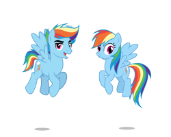 Size: 1316x1053 | Tagged: safe, artist:orin331, edit, vector edit, rainbow dash, pegasus, pony, g4, female, flying, male, mare, rainbow blitz, rule 63, self paradox, simple background, stallion, transparent background, vector