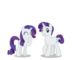 Size: 1316x1053 | Tagged: safe, artist:orin331, edit, vector edit, rarity, pony, unicorn, equestria girls, g4, bedroom eyes, elusive, equestria guys, eyes closed, female, hoof over mouth, laughing, male, mare, r63 paradox, rule 63, self paradox, simple background, stallion, transparent background, vector