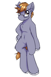 Size: 1200x1800 | Tagged: safe, artist:ravistdash, derpibooru exclusive, oc, oc only, oc:funnygamer95, pony, unicorn, 2021 community collab, derpibooru community collaboration, bipedal, looking at you, male, simple background, smiling, solo, standing on two hooves, transparent background