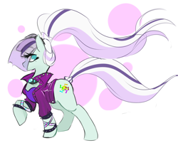 Size: 2000x1607 | Tagged: safe, artist:soulwarri0r, coloratura, earth pony, pony, g4, abstract background, bling, bustier, countess coloratura, female, mare, no pupils, profile, simple background, solo, veil