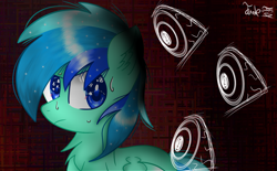 Size: 1750x1086 | Tagged: safe, artist:jadebreeze115, oc, oc only, oc:jade breeze, pegasus, pony, blue hair, male, reference to another series, scared, shadow, solo, spooky, stallion