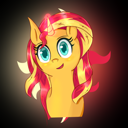 Size: 1800x1800 | Tagged: safe, artist:divifilly, sunset shimmer, pony, unicorn, g4, cute, cutie mark, shimmerbetes, solo