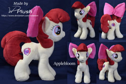 Size: 1980x1320 | Tagged: safe, artist:wdeleon, apple bloom, earth pony, pony, craft, female, filly, irl, multiple angles, photo, plushie, solo, standing, toy