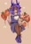 Size: 748x1075 | Tagged: safe, artist:inzilya, oc, oc only, oc:amethine, deer, anthro, clothes, commission, dress, female, pumpkin, solo, ych result