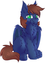 Size: 1323x1872 | Tagged: safe, alternate version, artist:vert_glamis, oc, oc only, oc:warly, bat pony, pony, 2021 community collab, derpibooru community collaboration, bat pony oc, bat wings, chest fluff, ear fluff, fluffy, looking at you, male, simple background, solo, transparent background, wings