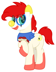 Size: 2500x3200 | Tagged: safe, artist:ponkus, oc, oc only, oc:jester jokes, earth pony, pony, 2021 community collab, derpibooru community collaboration, clown, clown makeup, clown nose, high res, male, red nose, simple background, solo, stallion, transparent background