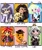 Size: 1730x2048 | Tagged: safe, artist:ag_nonsuch, sunset shimmer, bird, dog, human, torchic, equestria girls, g4, arm behind head, brooklyn nine nine, cigar, ciri, clothes, crossover, cutie mark, cutie mark on clothes, dark skin, female, grin, hand on hip, hat, jacket, lio fotia, pokémon, promare, recovery of an mmo junkie, roman torchwick, rosa diaz, rwby, simple background, six fanarts, smiling, the witcher, white background