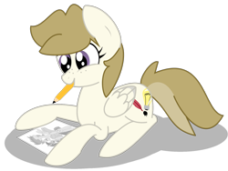 Size: 1600x1200 | Tagged: safe, artist:amgiwolf, oc, oc only, pegasus, pony, eyelashes, mouth hold, pegasus oc, pencil, simple background, solo, transparent background, wings