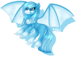 Size: 1920x1450 | Tagged: safe, artist:spokenmind93, oc, oc only, oc:sora melody, bat pony, hippogriff, hybrid, blue, hybrid oc