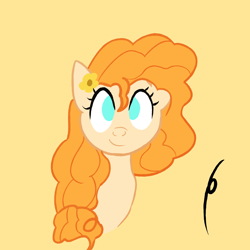 Size: 2158x2158 | Tagged: safe, artist:6pony66, pear butter, earth pony, pony, g4, cute, high res, pearabetes, simple background, solo