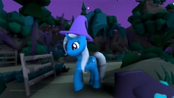 Size: 1920x1080 | Tagged: safe, trixie, pony, unicorn, g4, 3d, 3d model, everfree forest, female, game, game screencap, mare, solo