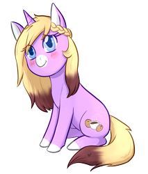 Size: 1123x1319 | Tagged: safe, artist:foxhatart, oc, oc only, oc:cocoa butter, pony, unicorn, chibi, female, mare, simple background, solo, transparent background