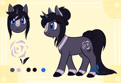 Size: 1280x880 | Tagged: safe, artist:foxhatart, oc, oc only, oc:lavender rose, pony, unicorn, female, mare, reference sheet, solo
