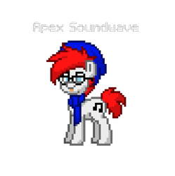 Size: 811x815 | Tagged: safe, artist:apexsoundwave, oc, oc:apex soundwave, earth pony, pony, pony town, :p, clothes, male, pixel art, simple background, stallion, tongue out, transparent background