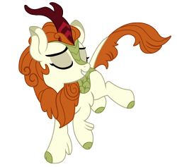 Size: 3725x3529 | Tagged: safe, artist:third uncle, autumn blaze, kirin, g4, sounds of silence, awwtumn blaze, cute, eyes closed, female, grin, high res, mare, pose, simple background, smiling, solo, transparent background, vector