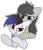 Size: 865x998 | Tagged: safe, alternate version, artist:keupoz, octavia melody, oc, oc:keupoz, earth pony, pony, g4, biting, bust, commission, ear bite, ear piercing, earth pony oc, piercing, simple background, transparent background