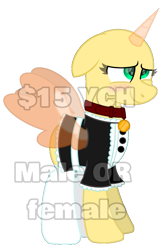 Size: 797x1200 | Tagged: safe, artist:ponkus, alicorn, earth pony, pegasus, pony, unicorn, clothes, collar, maid, socks, solo, ych sketch