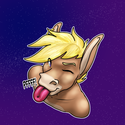 Size: 2000x2000 | Tagged: source needed, safe, oc, oc only, oc:nickyequeen, anthro, commissioner:nickyequeen, high res, male, solo, tongue out