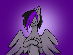 Size: 2048x1536 | Tagged: safe, artist:revenge.cats, oc, oc only, oc:drizzling dasher, pegasus, pony, dyed mane, emo, happy face, old art, ponysona, self insert, smiling, solo