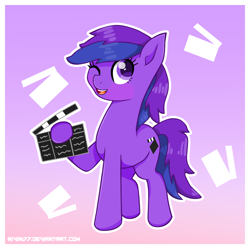 Size: 1600x1600 | Tagged: safe, oc, oc only, earth pony, pony, commission, photo, purple, solo