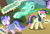 Size: 3296x2266 | Tagged: safe, artist:mundschenk85, bon bon, lyra heartstrings, sea swirl, seafoam, starlight glimmer, sweetie drops, trixie, earth pony, pony, unicorn, comic:all in good fun, g4, comic, cropped, cute, dialogue, female, high res, jumping, lyrabetes, mare, offscreen character, ship:lyrabon, shipping, show accurate, shrunken pupils, speech bubble, this will end in pain, uvula, vector