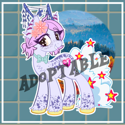 Size: 1300x1300 | Tagged: safe, artist:cookie_raccoon2, oc, oc only, original species, pony, adoptable, solo