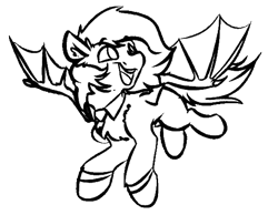 Size: 1108x858 | Tagged: safe, artist:witchtaunter, oc, oc:torpy, bat pony, bat pony oc, bat wings, drawing, flying, sketch, wings