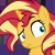 Size: 387x387 | Tagged: safe, screencap, sunset shimmer, pony, unicorn, equestria girls, equestria girls specials, g4, my little pony equestria girls: better together, my little pony equestria girls: forgotten friendship, cute, female, mare, raised eyebrow, shimmerbetes, solo