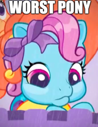 Size: 534x690 | Tagged: safe, edit, edited screencap, screencap, rainbow dash (g3), scootaloo (g3), g3, g3.5, newborn cuties, female, g3.75, mare, op is a duck, op is trying to start shit, ugly, worst pony