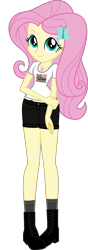 Size: 1439x4096 | Tagged: safe, artist:edy_january, fluttershy, equestria girls, g4, eqg promo pose set, fangirl, russian, solo, t-34/85, t-shirt, world of tanks, world of tanks blitz