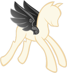 Size: 3901x4279 | Tagged: safe, artist:amgiwolf, oc, oc only, oc:nopony, pony, artificial wings, augmented, mannequin, mechanical wing, simple background, transparent background, wings