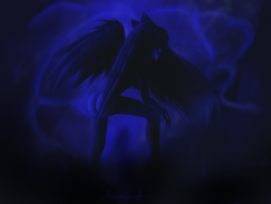 Size: 4000x3000 | Tagged: safe, artist:minelvi, oc, oc only, pegasus, anthro, abstract background, female, pegasus oc, solo, wings