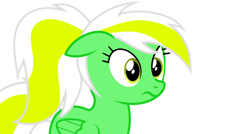 Size: 1024x548 | Tagged: safe, artist:sanybaby, oc, oc only, oc:gumdrops, pegasus, pony, female, pegasus oc, shocked, simple background, solo, transparent background, vector, wings