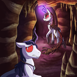Size: 1000x1000 | Tagged: safe, artist:racingwolf, oc, pony, unicorn, fanfic:beneath the surface, cave