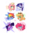 Size: 640x743 | Tagged: safe, artist:ashtodusk, applejack, fluttershy, pinkie pie, rainbow dash, rarity, twilight sparkle, earth pony, pegasus, pony, unicorn, g4, cowboy hat, female, grin, hat, heart eyes, looking at you, mane six, mare, simple background, smiling, starry eyes, white background, wingding eyes