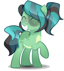 Size: 1280x1417 | Tagged: safe, artist:tired-horse-studios, oc, oc only, earth pony, pony, eyes closed, female, mare, simple background, smiling, solo, transparent background