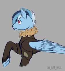 Size: 1000x1100 | Tagged: safe, artist:buy_some_apples, oc, oc only, pegasus, pony, clothes, jacket, pegasus oc, sketch, wings