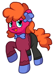 Size: 412x558 | Tagged: safe, artist:jario, derpibooru exclusive, oc, oc only, oc:lucky guest, earth pony, pony, clothes, digital art, female, mare, simple background, smiling, solo, transparent background
