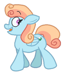 Size: 348x395 | Tagged: safe, artist:jario, derpibooru exclusive, oc, oc only, oc:lily pad, pegasus, pony, female, looking back, mare, simple background, solo, transparent background, walking