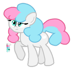 Size: 412x388 | Tagged: safe, artist:jario, derpibooru exclusive, earth pony, pony, digital art, female, food, inanimate insanity, mare, marshmallow, marshmallow (inanimate insanity), ponified, simple background, solo, transparent background