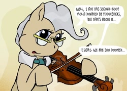 Size: 500x360 | Tagged: safe, artist:owlor, mayor mare, pony, from the desk of mayor mare, g4, musical instrument, solo, violin