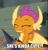 Size: 500x526 | Tagged: safe, edit, edited screencap, screencap, smolder, yona, dragon, g4, my little pony: friendship is magic, school daze, caption, chewing, cropped, cute, dragoness, eating, eyes closed, female, helmet, image macro, imgflip, smolderbetes, solo focus, teenaged dragon, teenager, text