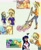 Size: 2510x3049 | Tagged: safe, artist:citi, screencap, applejack, fluttershy, rainbow dash, twilight sparkle, human, buckball season, g4, my little pony: friendship is magic, the return of harmony, the ticket master, cake, food, high res, humanized, messy mane, scene interpretation, screencap reference, tied up