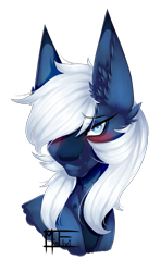 Size: 1023x1728 | Tagged: safe, artist:minelvi, oc, oc only, earth pony, pony, blushing, bust, ear fluff, earth pony oc, eyebrows, eyebrows visible through hair, signature, simple background, solo, transparent background