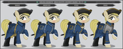 Size: 1280x512 | Tagged: safe, artist:brony-works, earth pony, pony, clothes, female, hat, mare, solo, sweden, uniform