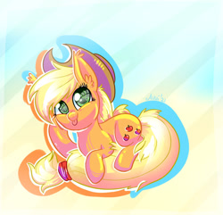 Size: 900x869 | Tagged: safe, artist:avui, applejack, earth pony, pony, g4, :p, cowboy hat, cute, ear fluff, female, hat, heart eyes, jackabetes, mare, smiling, solo, tongue out, wingding eyes