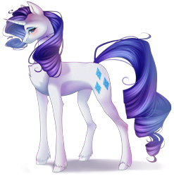Size: 2904x2934 | Tagged: safe, artist:jun1313, rarity, pony, unicorn, g4, chest fluff, chromatic aberration, female, high res, mare, noise, simple background, solo, stray strand, transparent background