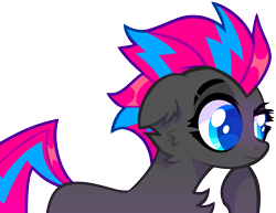 Size: 2585x2000 | Tagged: safe, artist:renhorse, oc, oc only, oc:static electricity, earth pony, pony, female, high res, mare, simple background, solo, transparent background