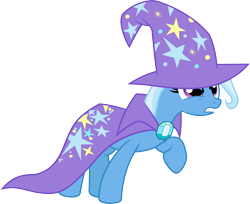 Size: 3676x3000 | Tagged: safe, artist:jeatz-axl, trixie, pony, g4, cape, clothes, female, hat, high res, mare, raised hoof, simple background, solo, transparent background, trixie's cape, trixie's hat, vector
